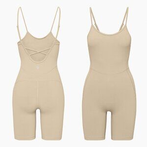 ARITZIA TNAction Life Leap Romper Onesie Spaghetti Strap "Fluent Taupe" XS